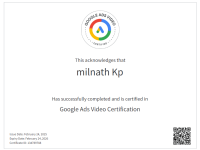 Google Ads video certification