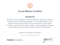 Social media certification